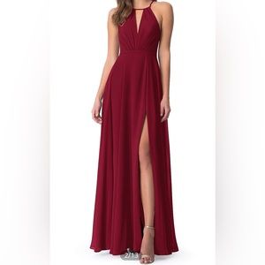 Azazie Evalleen - Burgundy Size A2 bridesmaid dress